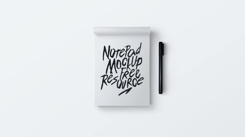 Anteckningsbok med förslag till design.